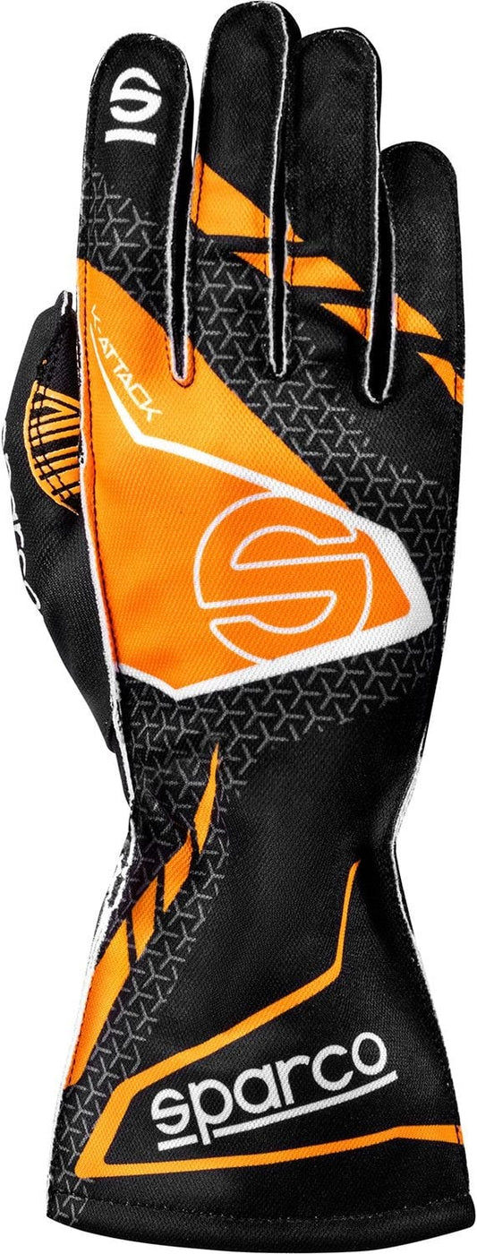 Sparco K-attack kart handschoenen Zwart / oranje