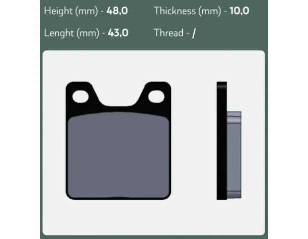 Goldspeed remblok set CROC Promotion type FR / OK type rear / Elzet - KartKings