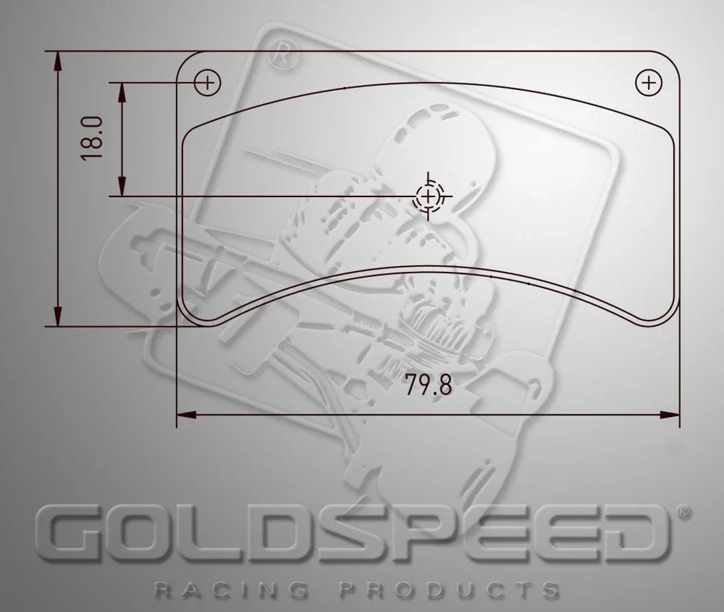 Goldspeed remblok set type Kellgate 4 & 5 achter - KartKings