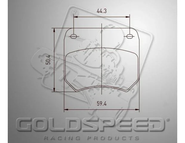 Goldspeed remblok set Kelgate type 4 & 6 pod front - KartKings
