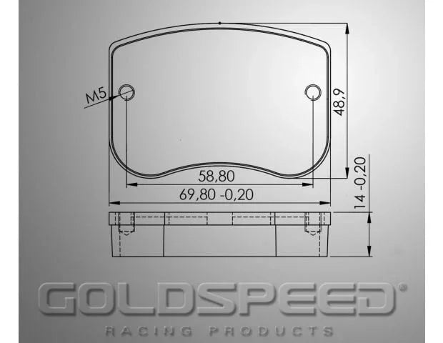 Goldspeed remblok set DINO-CAROLI type rental rear (rental compound) 2pcs