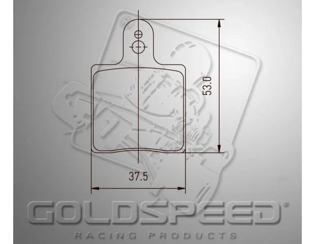 Goldspeed remblok set Intrepid ID-AMV type front - KartKings