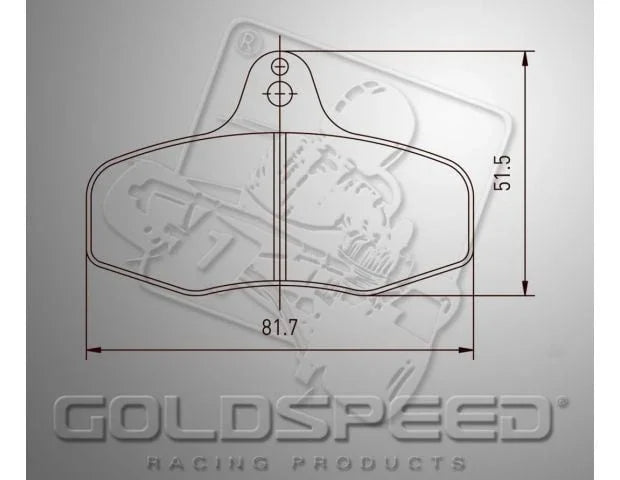 Goldspeed remblok set Intrepid Evo 3 type rear - KartKings