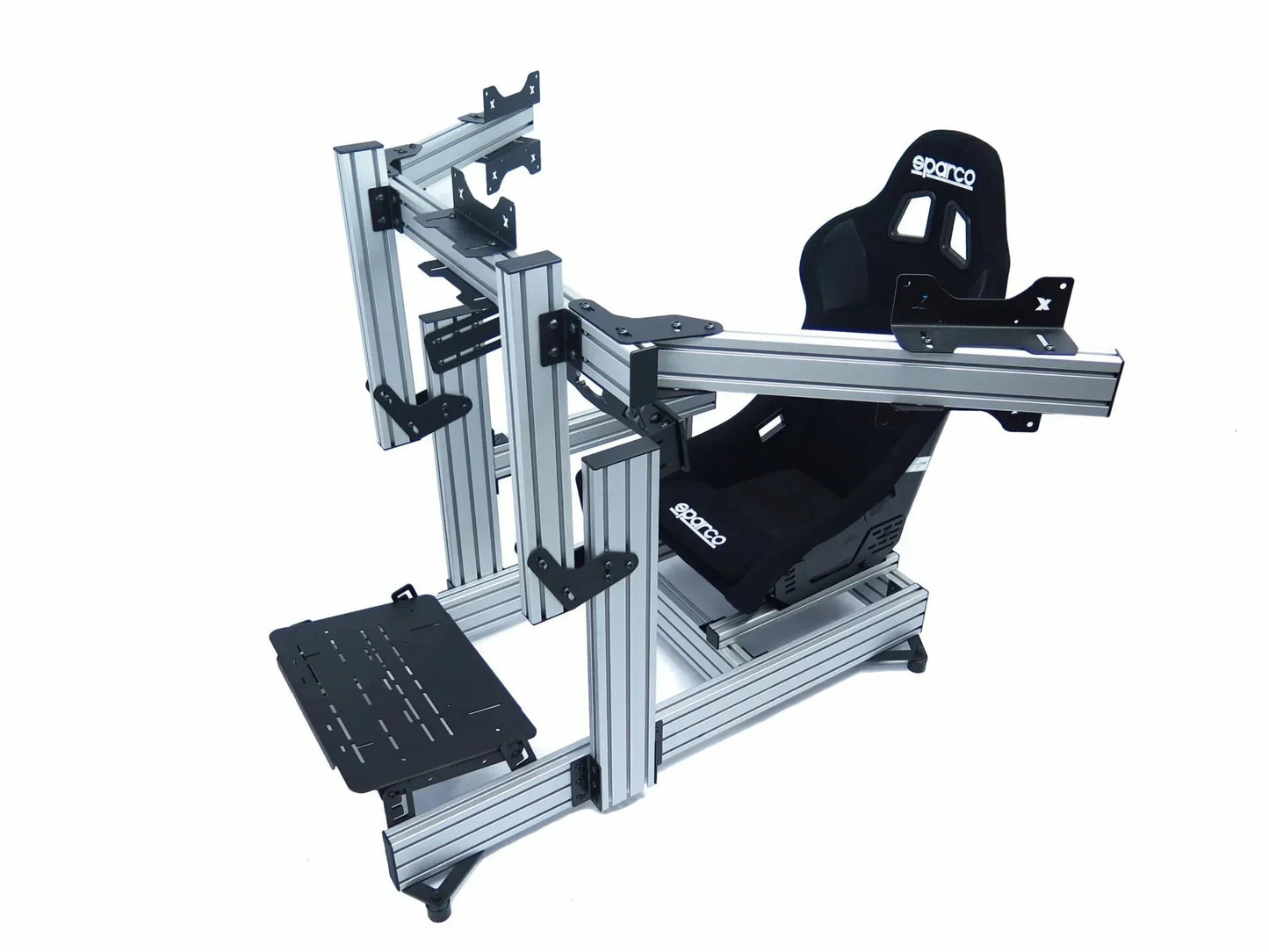 SimXPro Integrated Triple Screen Setup Heavy - VESA 100/200 - Black - KartKings