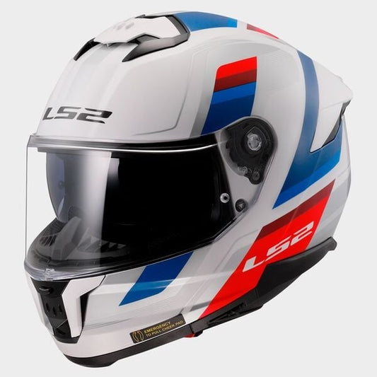 LS2 FF808 Stream II Vintage wit / blauw / rood