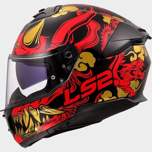 LS2 FF808 Stream II Drako zwart rood