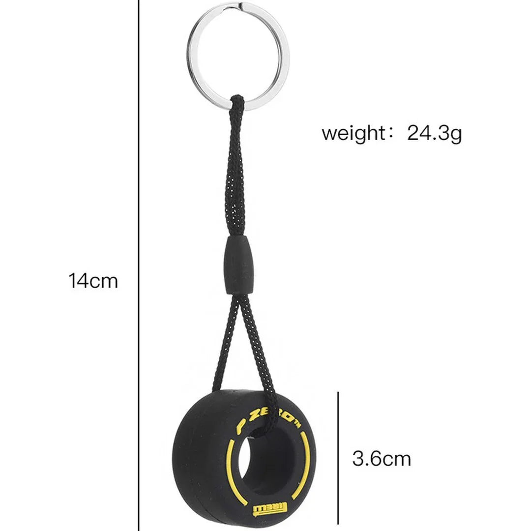 Formule 1 sleutelhanger medium band | Geel | Pirelli | P Zero | Keychain | F1 - KartKings