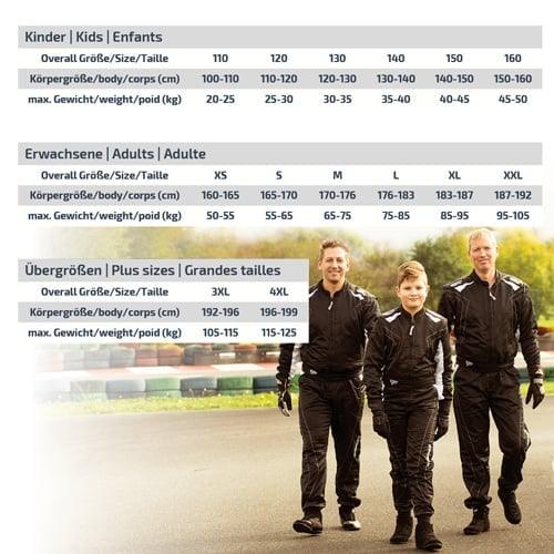 Speed 2 lagen overall RS2 Imola zwart/rood - KartKings
