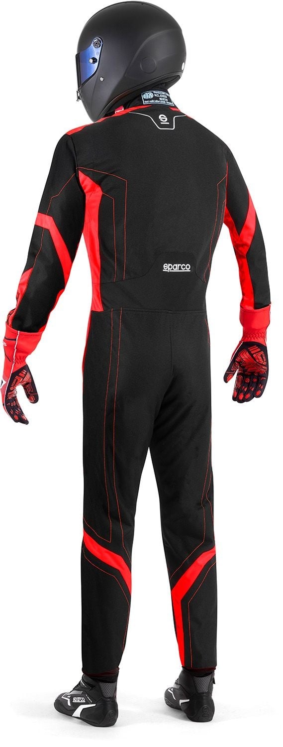 Sparco thunder advanced overall zwart/rood