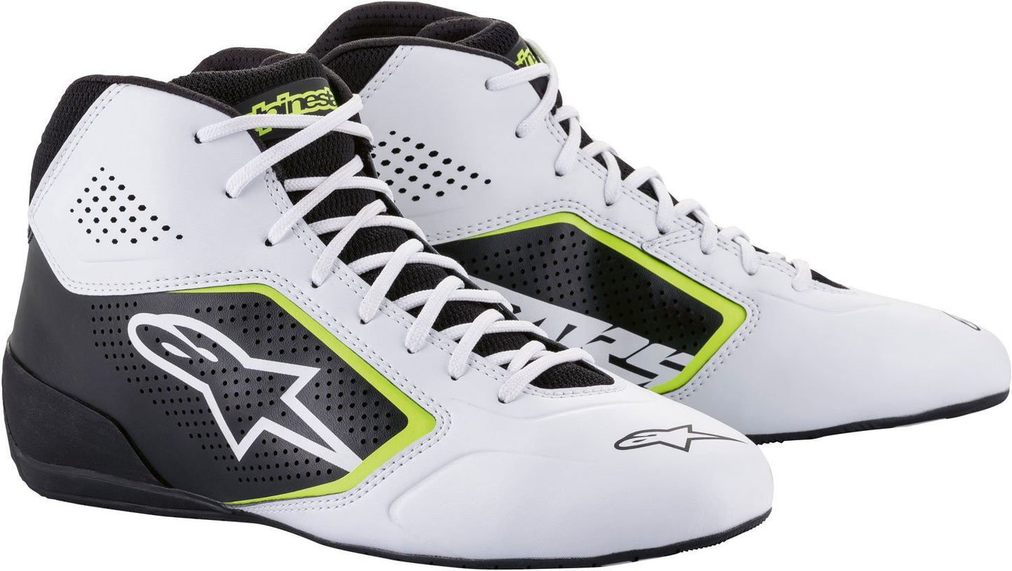Alpinestars Tech-1 K V2 Start Weiß/Schwarz/Fluoreszierendes Gelb
