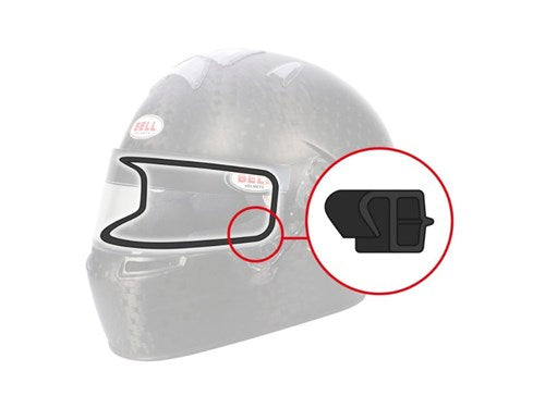 Bell rubber profielset vizier oogopening rand 77 cm zwart