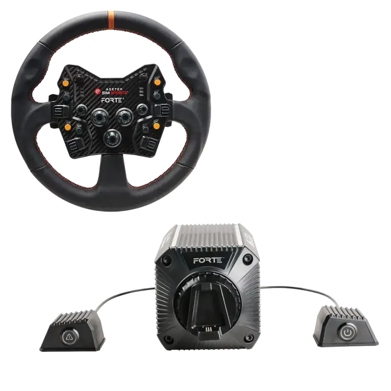 Asetek SimSports Forte (18nm) Direct Drive Wheel Base + Forte GT Wheel Bundle