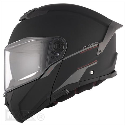 MT Helmets systeem helm matt zwart