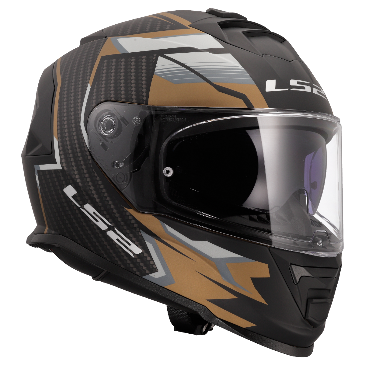 LS2 FF800 Storm II tracker matt zwart / Goud / grijs