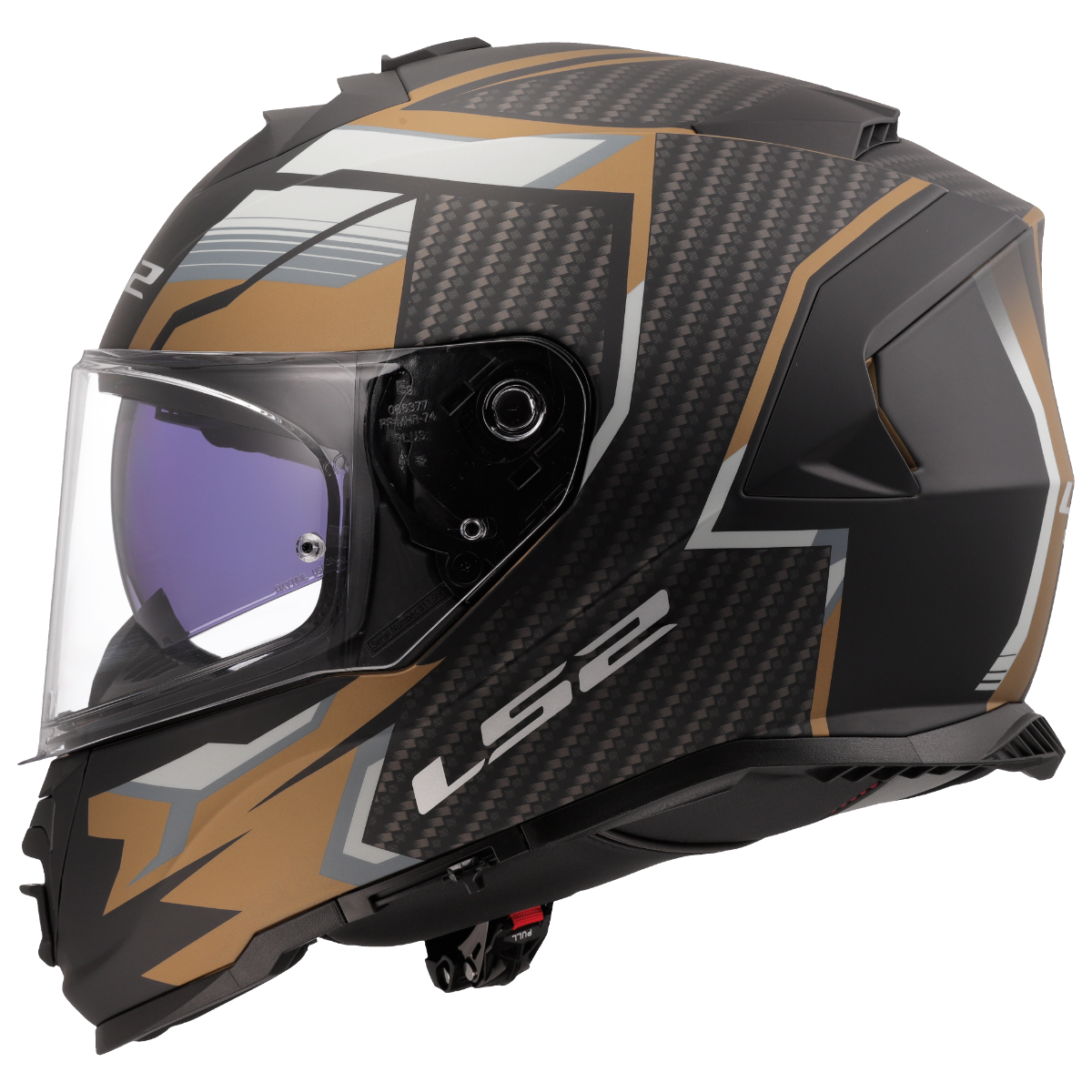 LS2 FF800 Storm II tracker matt zwart / Goud / grijs