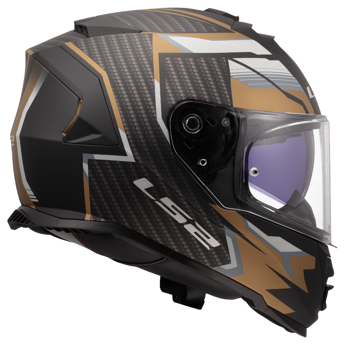 LS2 FF800 Storm II tracker matt zwart / Goud / grijs