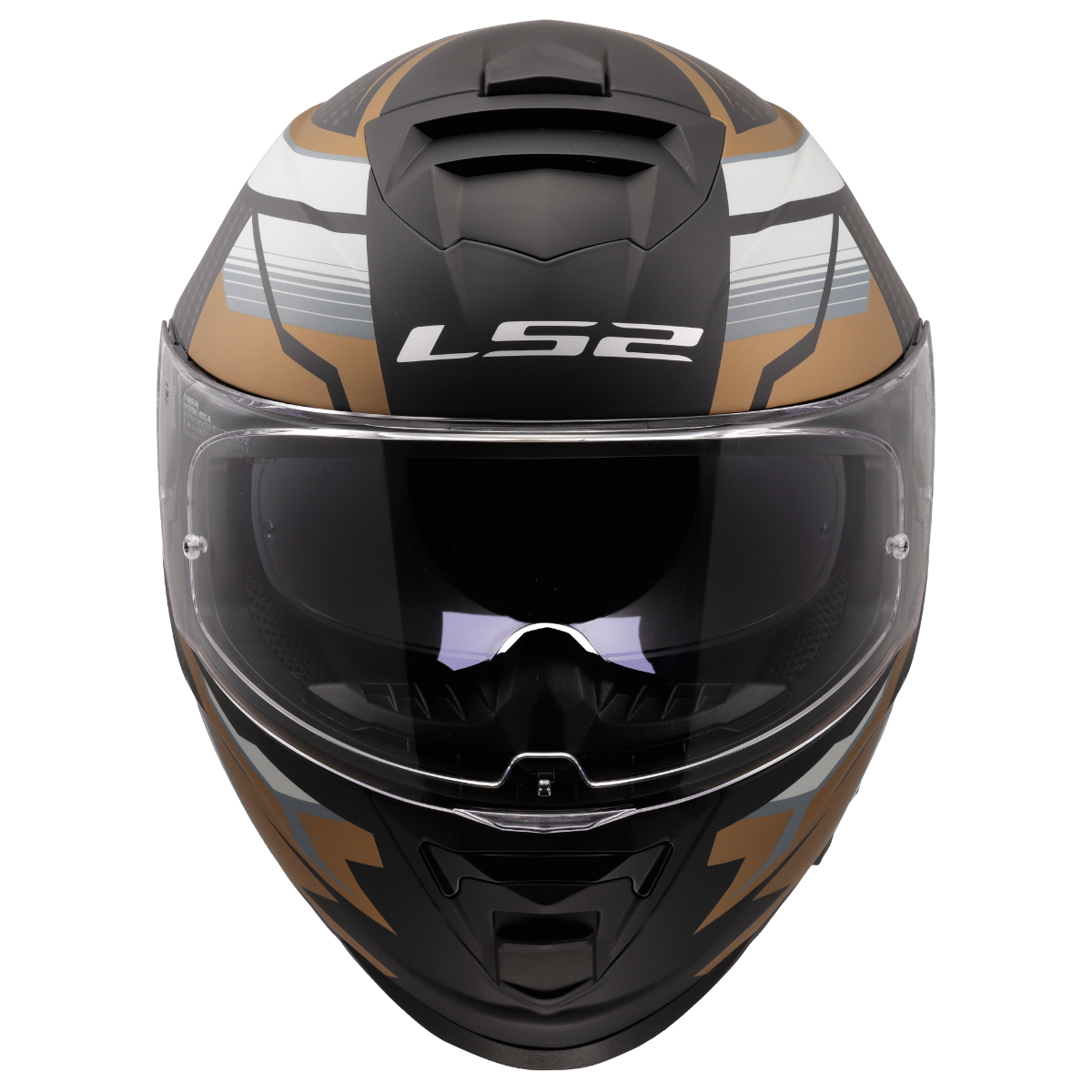 LS2 FF800 Storm II tracker matt zwart / Goud / grijs