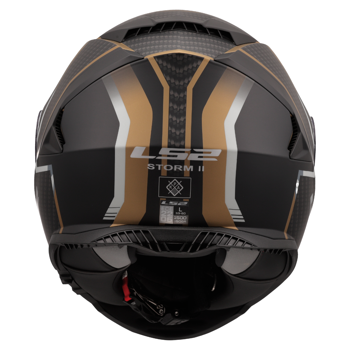 LS2 FF800 Storm II tracker matt zwart / Goud / grijs