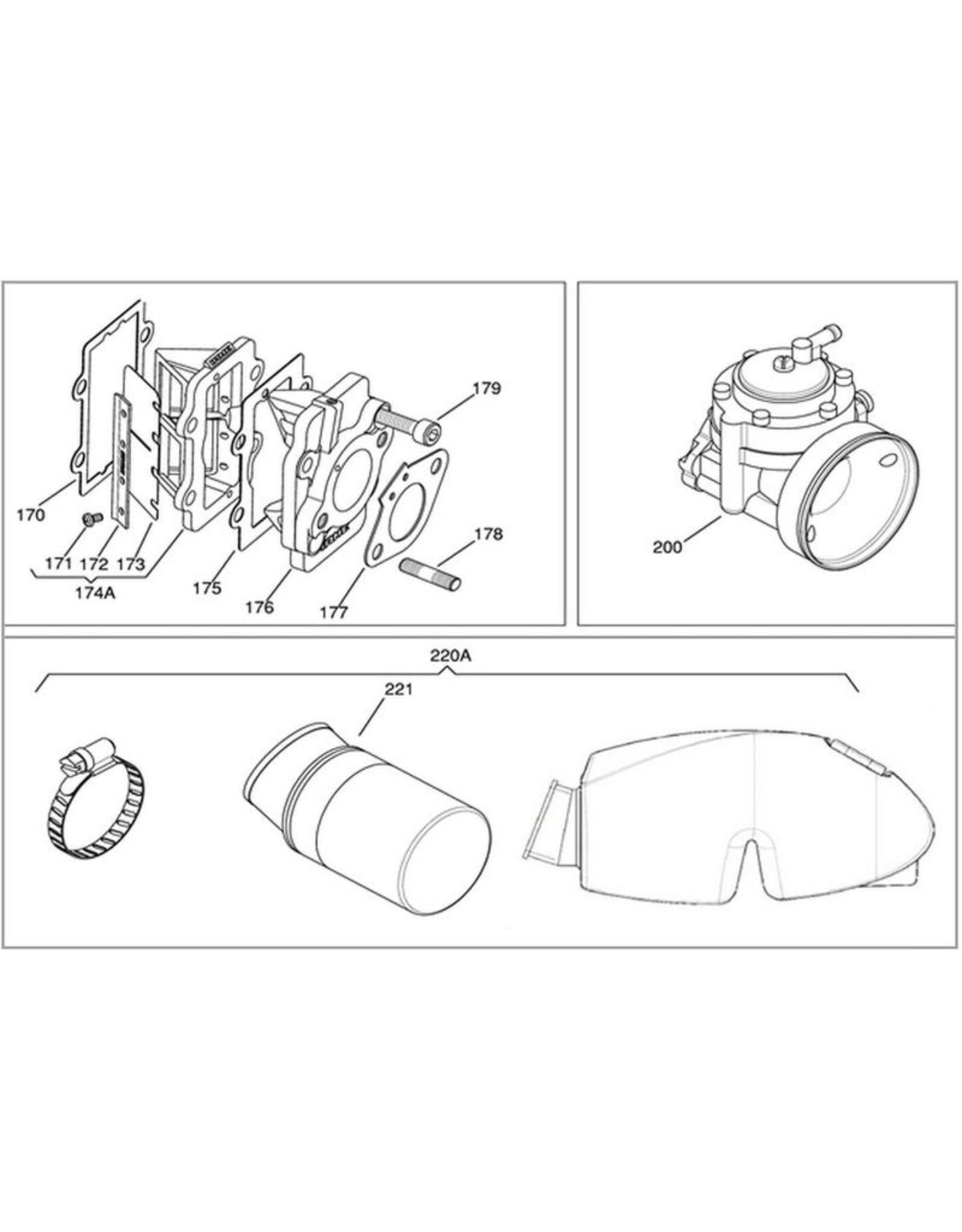 Iame X30 Membranplattensatz Carbon