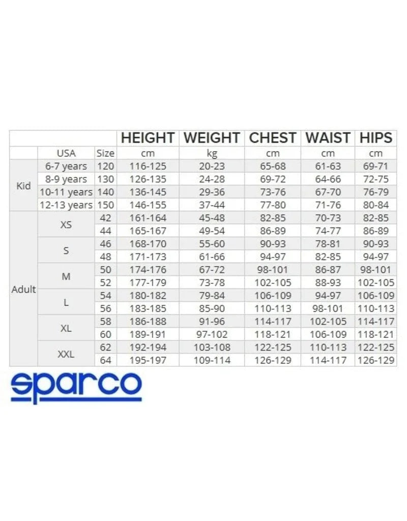 Sparco thunder overall zwart/groen niveau 2 - KartKings