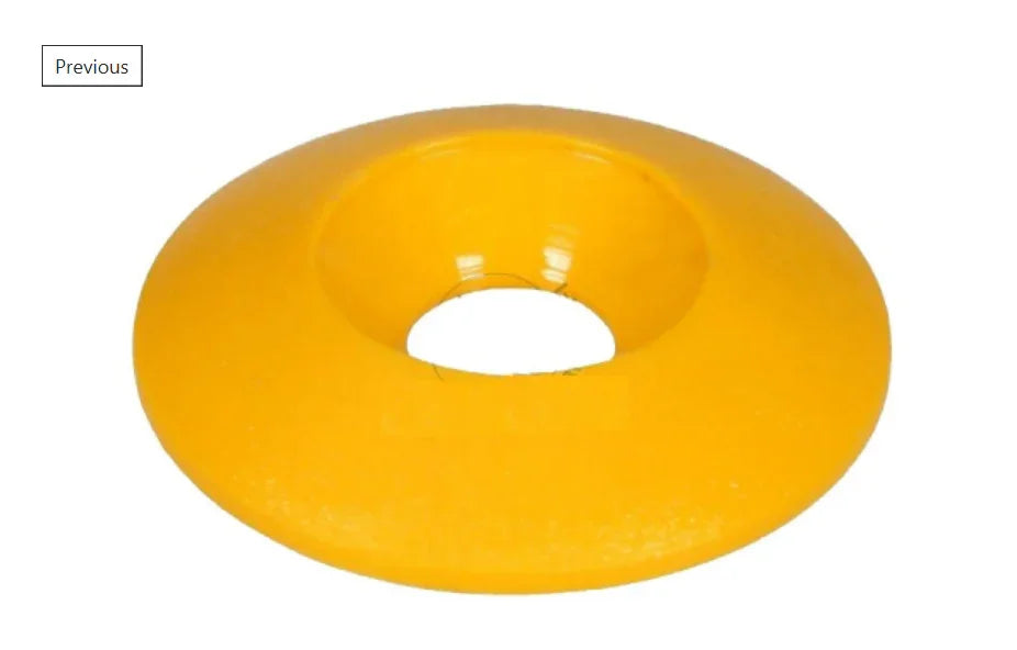 Plastic verzonken ring m8 geel - KartKings