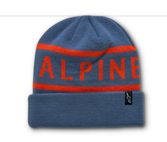 Alpinestars wordy cuff beanie muts blauw / rood