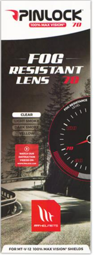 MT Helmets pinlock voor V-12 vizier o.a. Blade/ Thunder II - III / Mugello
