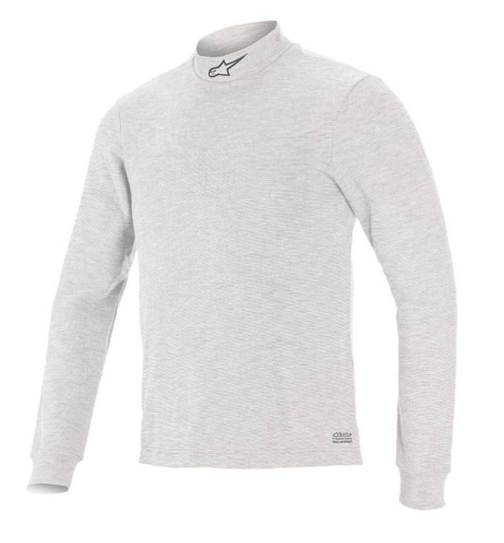 Alpinestars Race V3 Top Langarm-Unterhemd FIA-Standard 8856-2018 Weiß