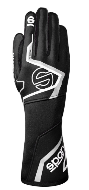 Sparco K -Tide+ (FIA 8877-2022) kart handschoenen Zwart