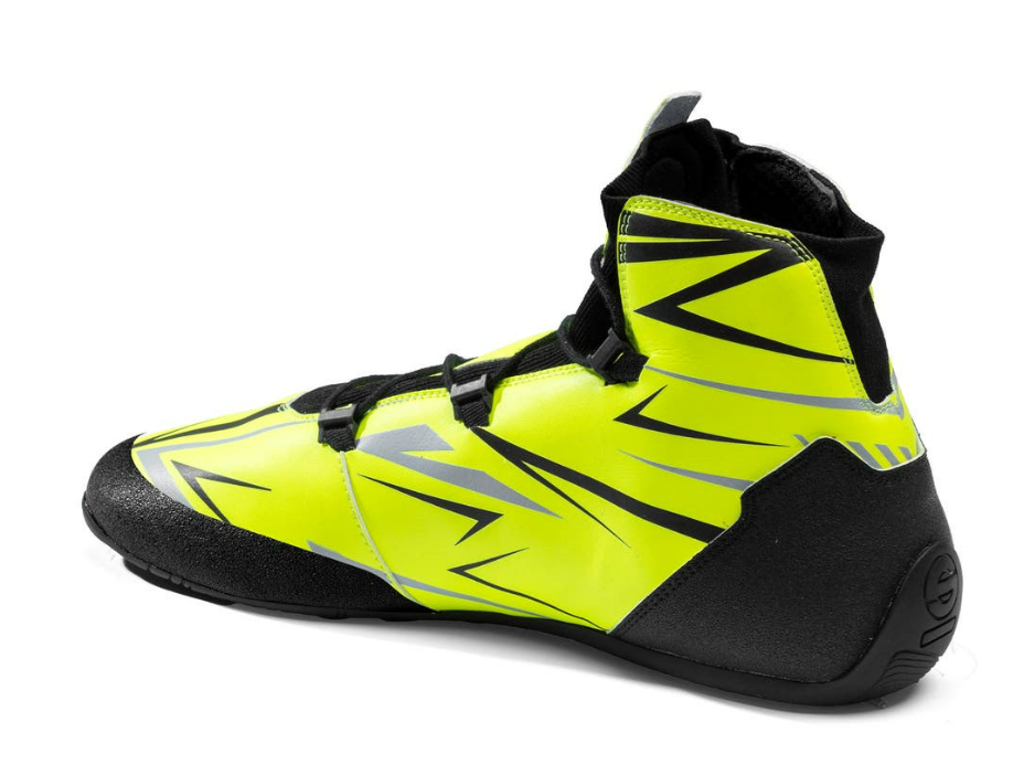Sparco K-rapid FIA 8877-2022 (mit Schnürsenkeln) schwarz/fluoreszierend gelb