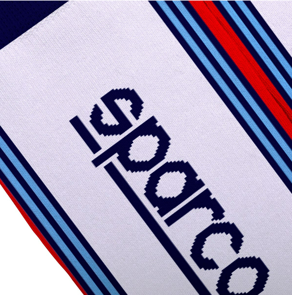 Sparco Martini Iconic Design Hohe Socken Weiß / Blau / Rot