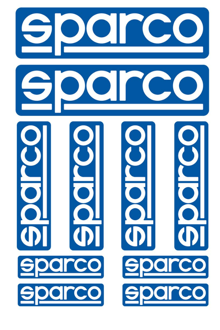 Sparco Vel met diversen maten stickers 10 stuks