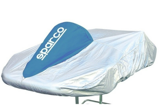 Sparco kart hoes blauw / zilver