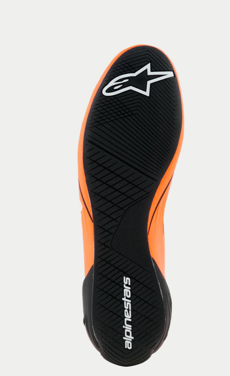Alpinestars Supertech K FIA kartschoenen fluor oranje / zwart