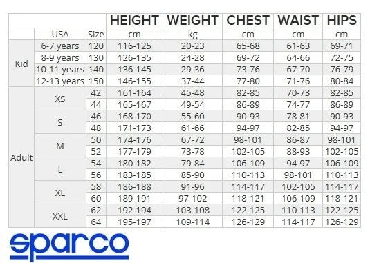 Sparco kerb overall kids blauw/geel - KartKings