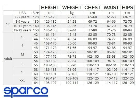 Sparco thunder overall kids zwart/blauw - KartKings