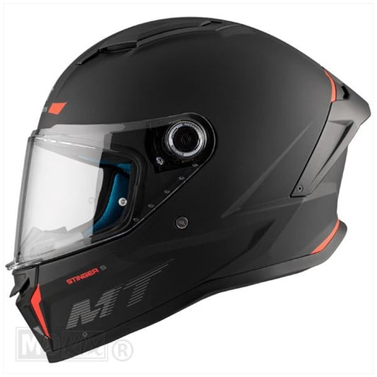 MT Helmets Stinger 2 matt zwart / fluor oranje