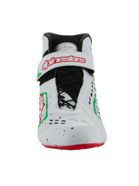 Alpinestars KX V3 Fia-zugelassene Kartschuhe Weiß / Grün / Rot