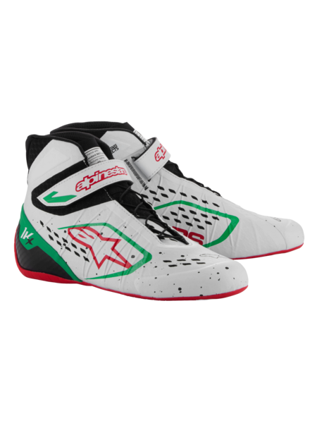 Alpinestars KX V3 Fia-zugelassene Kartschuhe Weiß / Grün / Rot