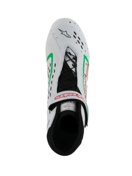 Alpinestars KX V3 Fia-zugelassene Kartschuhe Weiß / Grün / Rot