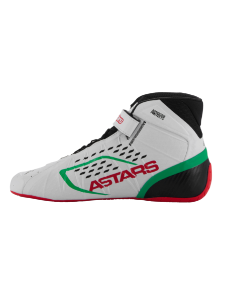 Alpinestars KX V3 Fia-zugelassene Kartschuhe Weiß / Grün / Rot