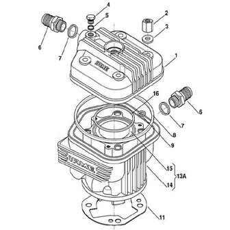 Iame X30 cilinder kop moer