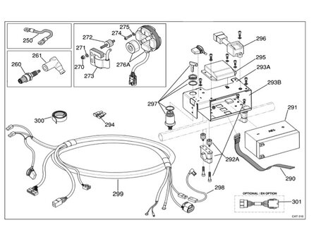 Iame accubak steun voor start/stop knop