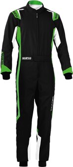 Sparco thunder overall zwart / groen LVL2