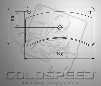 Goldspeed remblok set Type Kellgate 4 &amp; 5 Achter