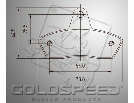 Goldspeed remblok set Haase kart voor