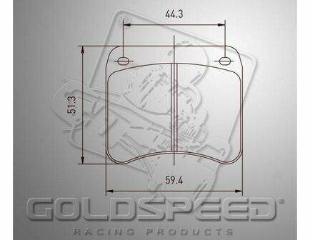 Goldspeed remblok set KC-KELGATE TYPE REAR (14164)