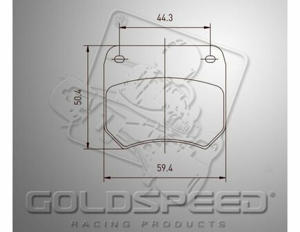 Goldspeed remblok set KELGATE TYPE 4&amp;6 POD FRONT