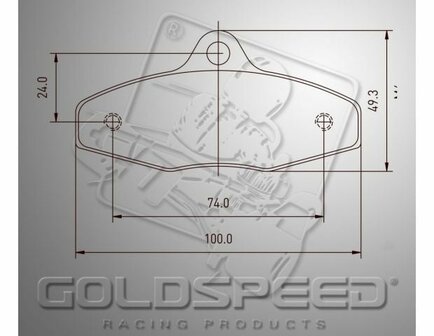 Goldspeed remblok set EA-BIREL-FIRST TYPE REAR