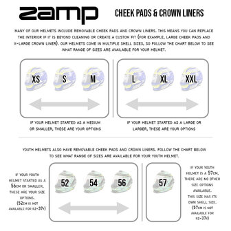 Zamp RZ-70E cheekpads